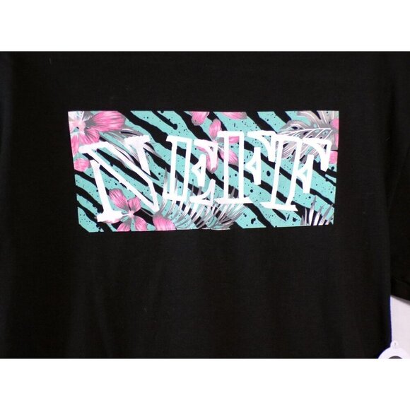 Neff Mens Floral Fill Logo Black Tiger Tee Shirt Size: M NWT - Picture 2 of 3